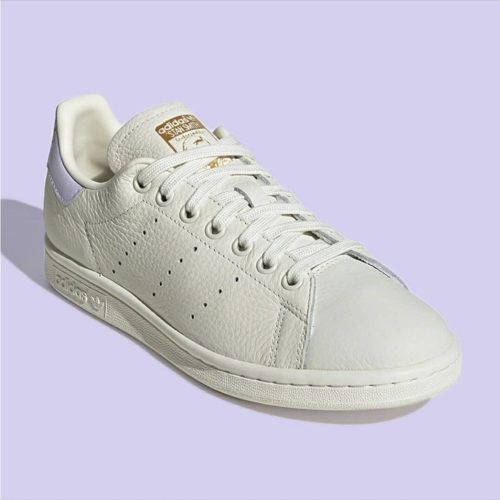 💜adidas • white & purple Stan Smith sneakers • 7 • GUC